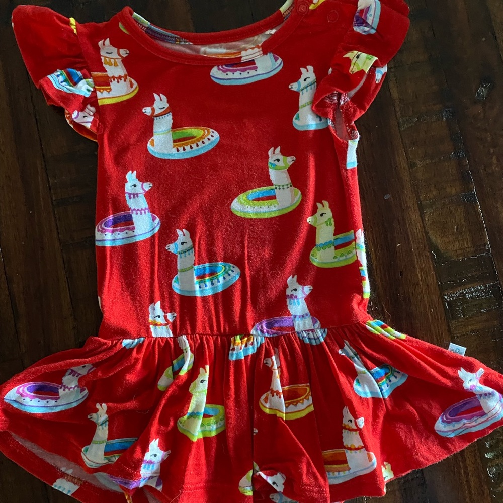 Posh Peanut Emilio Print Twirl Bodysuit